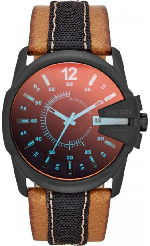 Diesel Watches : DZ1600 Quartz Analog Date Brown Leather Strap Men Watch