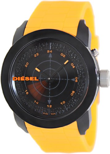 Diesel Watches : DZ1608 Quartz Radar Dial Yellow Silicone Men Watch