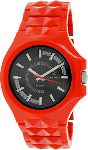 Diesel Watches : DZ1647 Quartz Analog Black Dial Red Plastic Men Watch