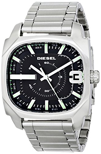 Diesel Watches : DZ1651 Quartz Analog Black Dial Stainless Steel Men Watch