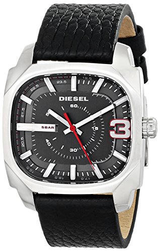 Diesel Watches : DZ1652 Quartz Analog Black Dial Leather Men Watch