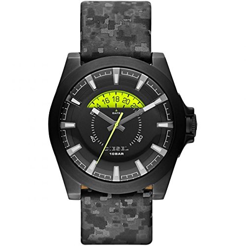 Diesel Watches : DZ1658 Quartz Black Dial Camo Leather Men Watch