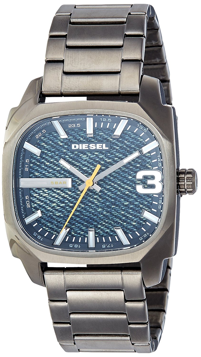 Diesel Watches : DZ1693 Blue Dial Stainless Steel Band Men Watch