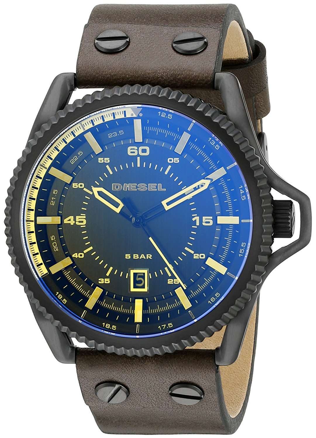 Diesel Watches : DZ1718 Quartz Analog Date Leather Men Watch