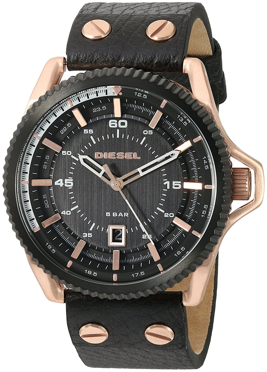 Diesel Watches : DZ1754 Black Dial Stainless Steel Band Men Watch
