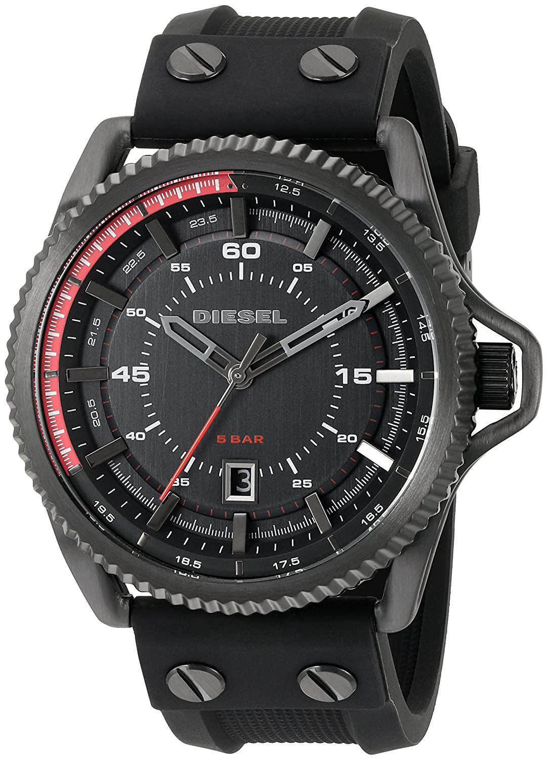 Diesel Watches : DZ1760 Black Dial Stainless Steel Band Men Watch