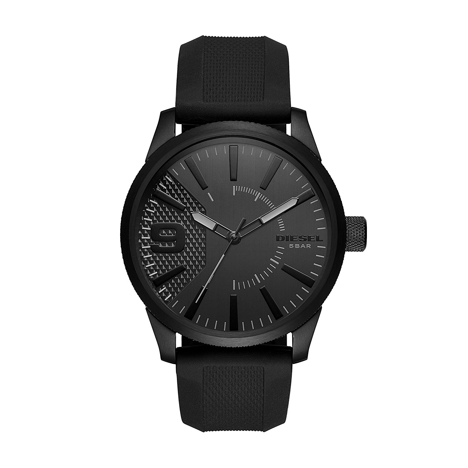 Diesel Watches : DZ1807 Black Dial Silicone Men Watch