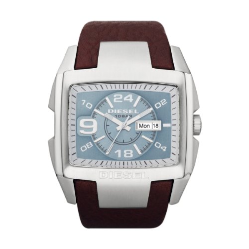 Diesel Watches : DZ4246 Quartz Blue Dial Stainless Steel Case With Brown Leather Strap Men Watch