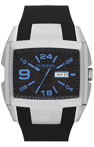 Diesel Watches : DZ4287 Quartz Black Dial Stainless Steel Case With Black Silicone Strap Men Watch