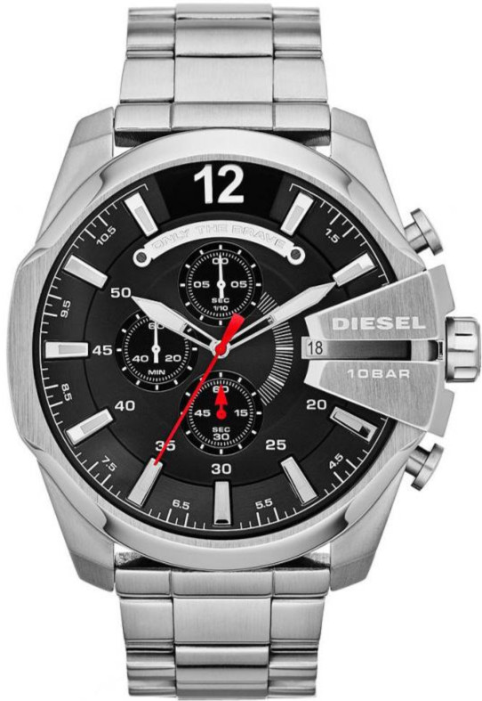 Diesel Watches : DZ4308 Quartz Chronograph Date Silver Stainless Steel Men Watch