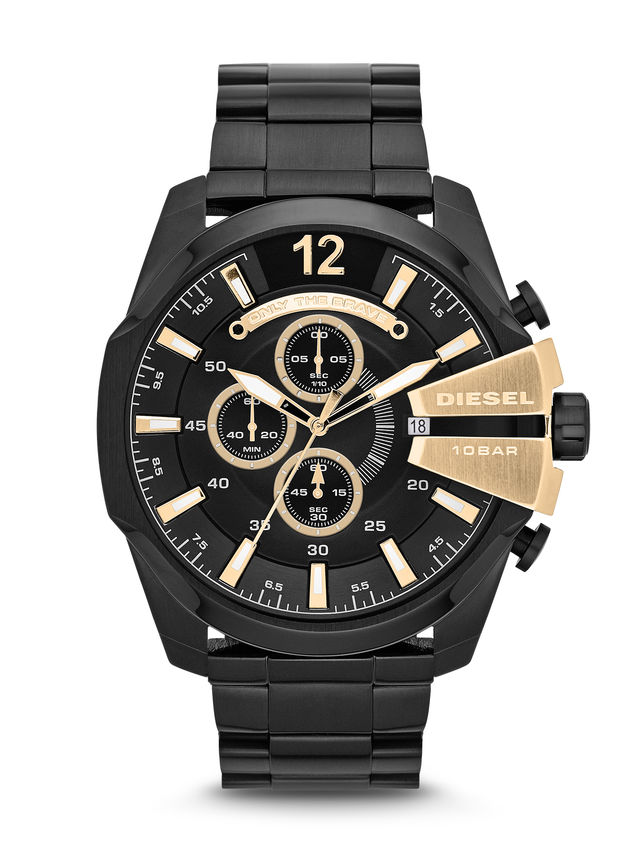 Diesel Watches : DZ4338 Quartz Chronograph Date Black Stainless Steel Men Watch