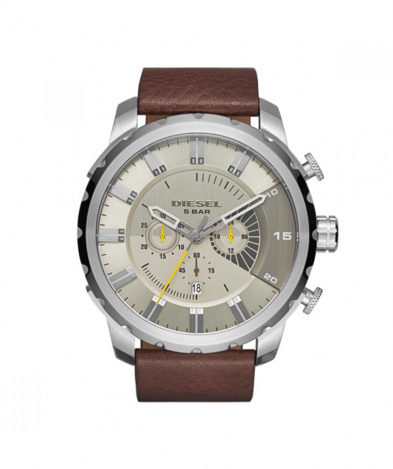 Diesel Watches : DZ4346 Quartz Chronograph Date Brown Leather Men Watch