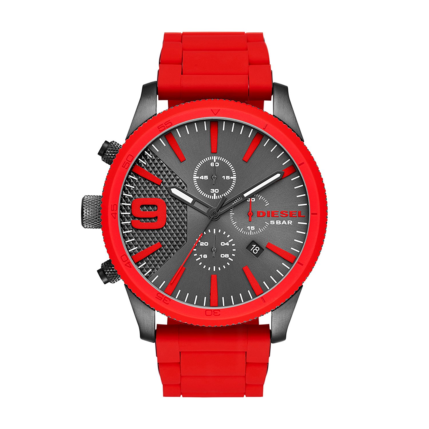 Diesel Watches : DZ4448 Grey Dial Stop Watch Men Watch