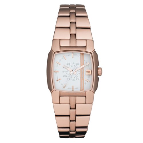 Diesel Watches : DZ5297 Quartz White Dial Rose Gold Stainless Steel Case With Rose Gold Stainless Steel Bracelet Women Watch