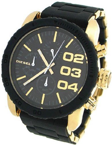 Diesel Watches : DZ5322 Quartz Stainless Steel Case With Stainless Steel And Rubber Bracelet Unisex Watch