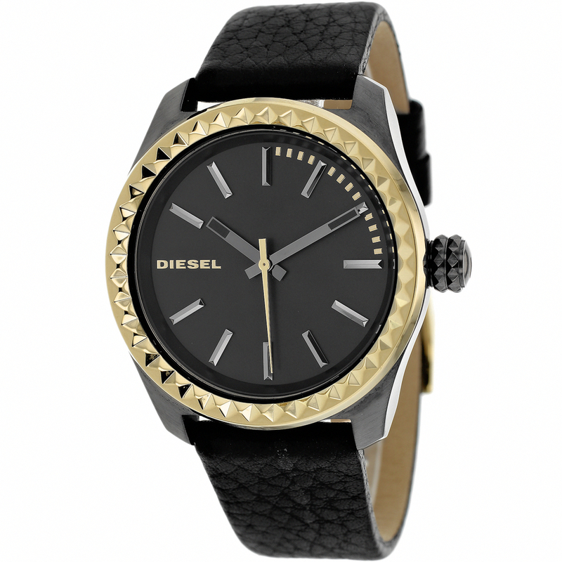 Diesel Watches : DZ5408 Quartz Analog Black Dial Leather Men Watch