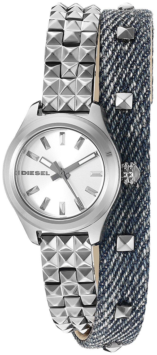Diesel Watches : DZ5446 Silver Dial Stainless Steel Band Women Watch