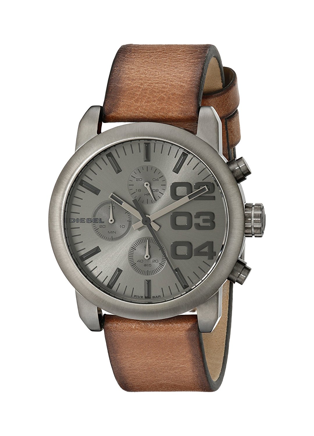 Diesel Watches : DZ5465 Quartz Flare Chronograph Brown Leather Men Watch