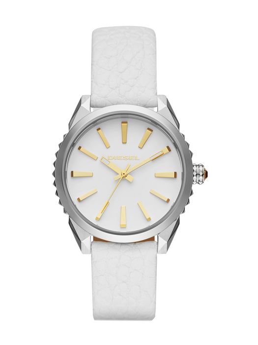 Diesel Watches : DZ5501 Quartz Analog White Leather Women Watch