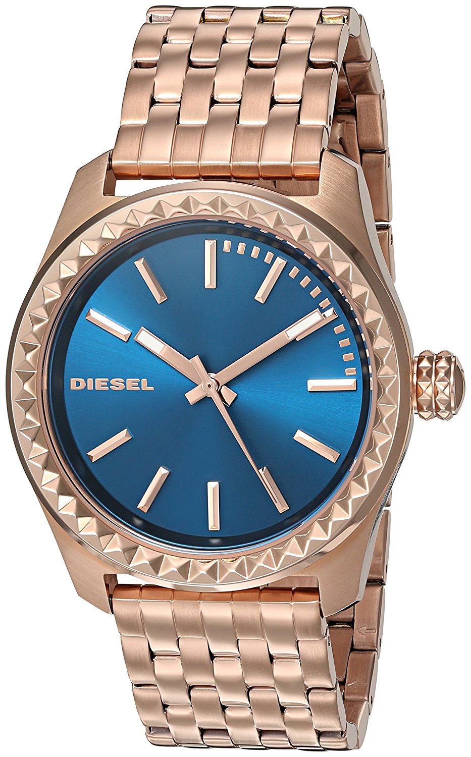 Diesel Watches : DZ5509 Blue Dial Stainless Steel Band Women Watch