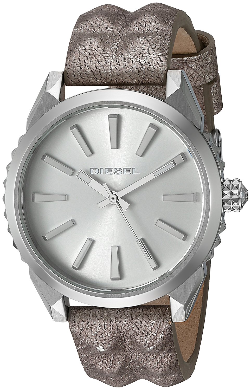 Diesel Watches : DZ5515 Quartz Silver Dial Leather Women Watch