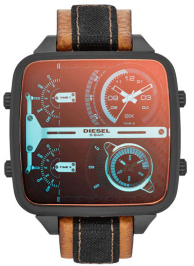 Diesel Watches : DZ7285 Quartz Analog Brown Leather Strap Men Watch