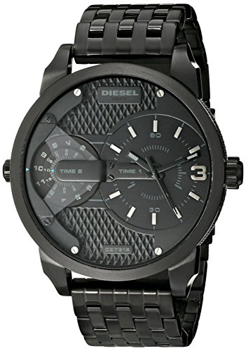 Diesel Watches : DZ7316 Quartz Dual Time Black Stainless Steel Men Watch
