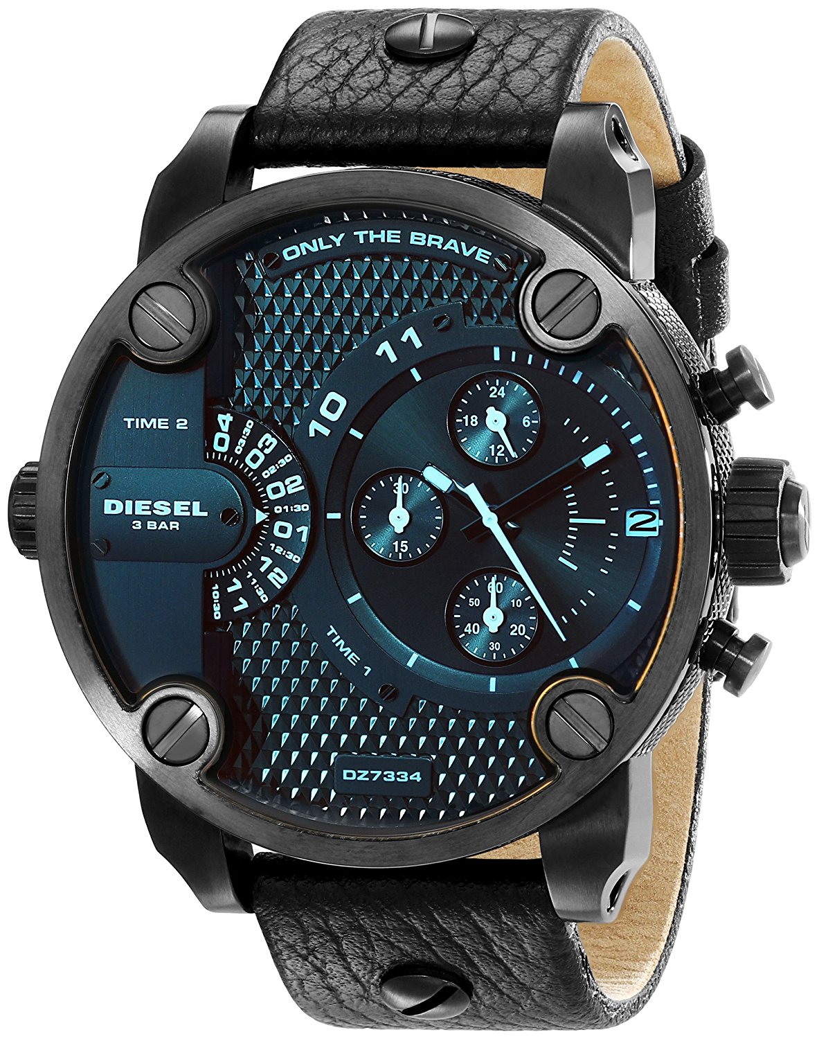 Diesel Watches : DZ7334 Black Dial Stainless Steel Band Men Watch