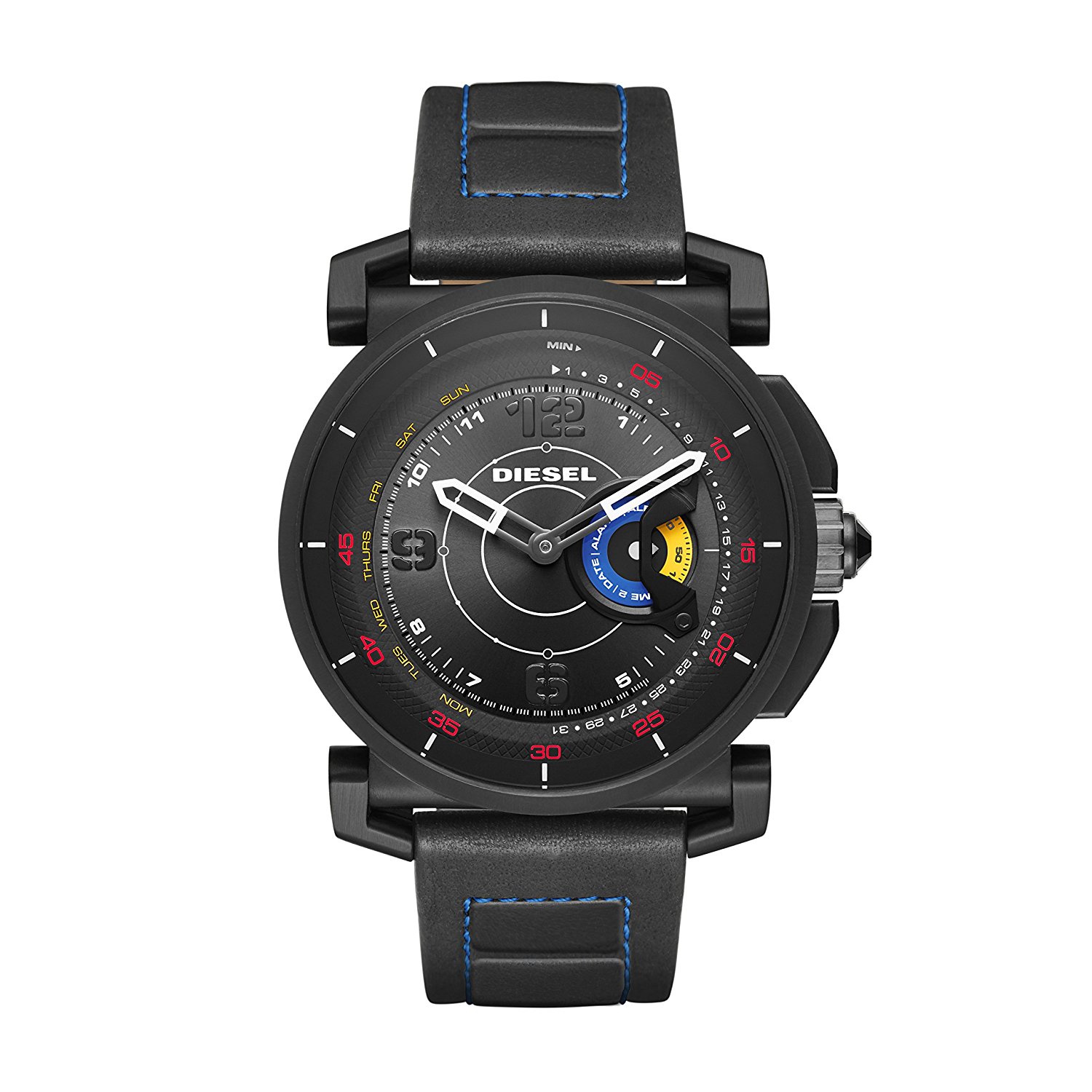 Diesel Watches : DZT1001 Black Dial Leather Men Watch