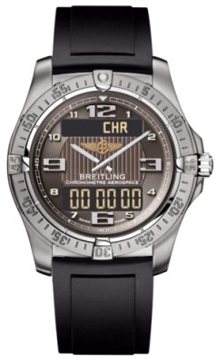 Breitling Watches : E7936210/Q572-DPT Quartz Copperhead Bronze Digital/analog With Arabic Hour Markers, Alarm, Gmt Second Time-zone, Chronograph, Backlight, Countdown Timer Features. Dial Black Diver Pro Ii Rubber Band Men Watch