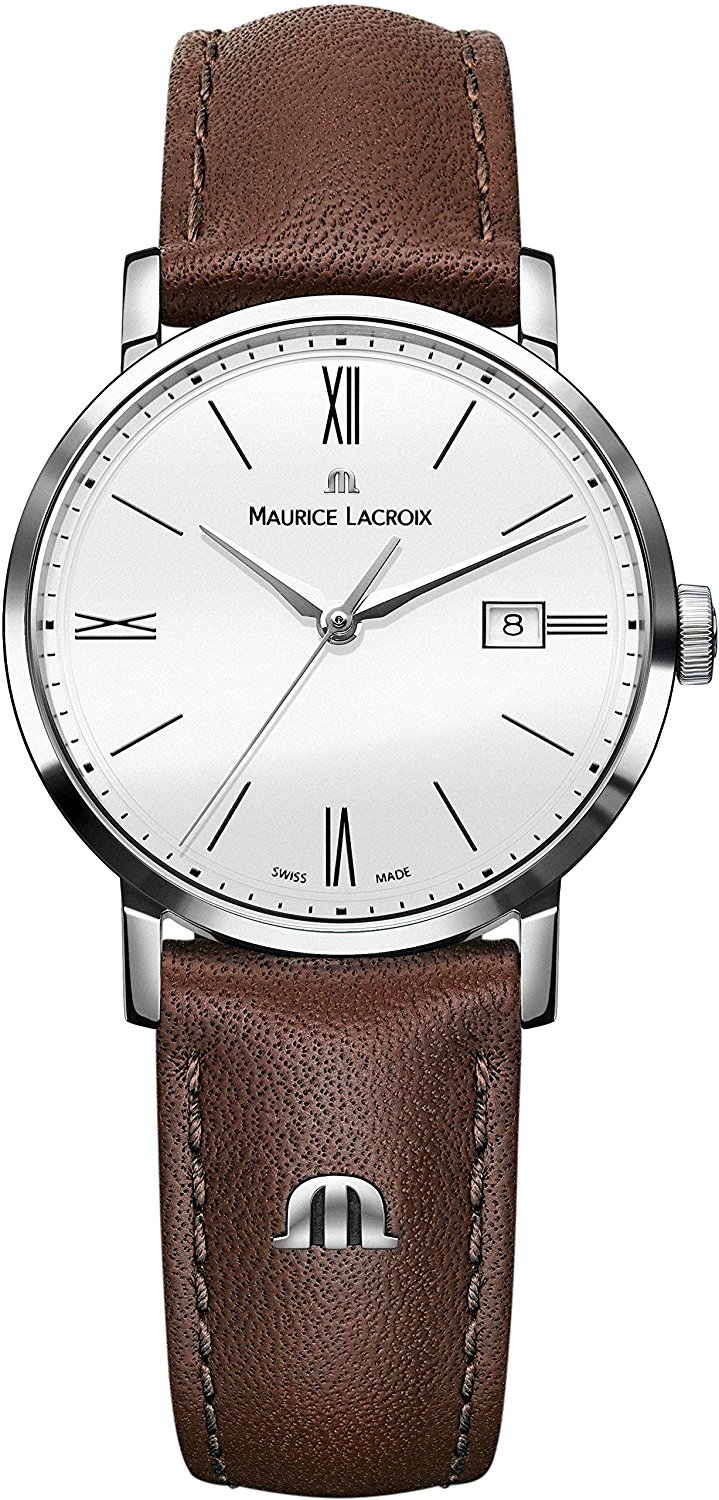 Maurice Lacroix Watches : EL1084-SS001-111-2 Quartz Analog Date Brown Leather Women Watch