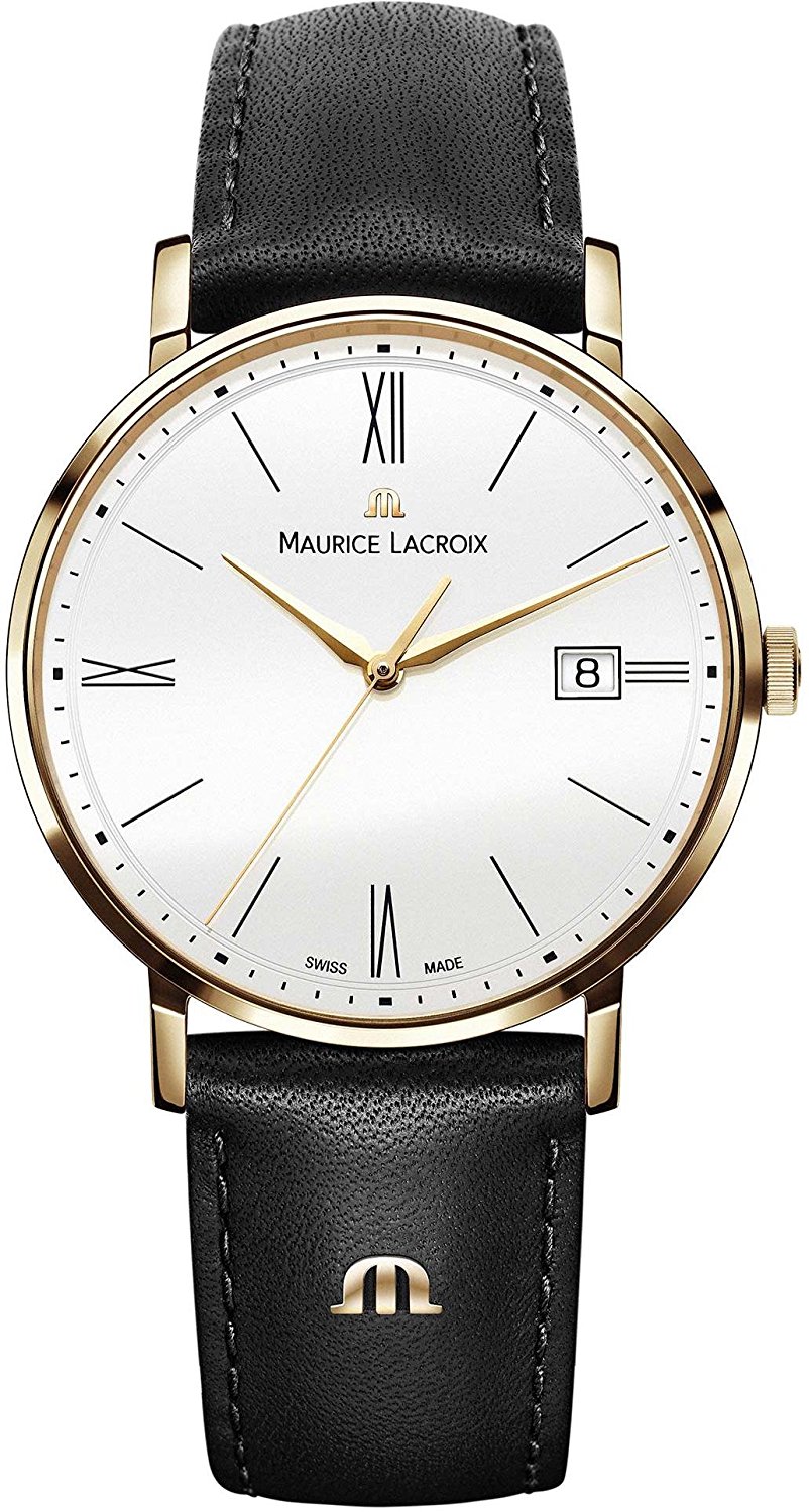 Maurice Lacroix Watches : EL1087-PVP01-111-1 Men's Dial Display Type : Analogue Water-restistant (bar) : 5 Diameter (without crown) in mm/inches : 38 / 15 Weight in g/ounces : 46 / 162 Men Watch