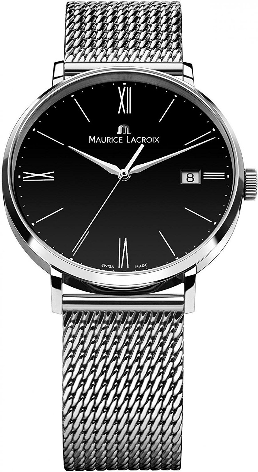 Maurice Lacroix Watches : EL1087-SS002-310-1 Black Dial Stainless Steel Men Watch