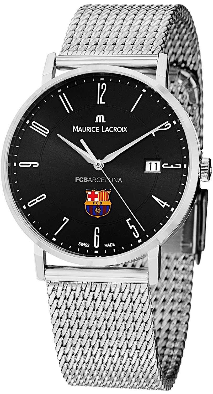 Maurice Lacroix Watches : EL1087-SS002-320 Black Dial Stainless Steel Band Men Watch