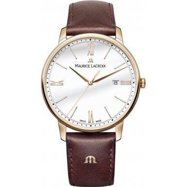Maurice Lacroix Watches : EL1118-PVP01-112-1 Quartz Analog Date Brown Leather Men Watch