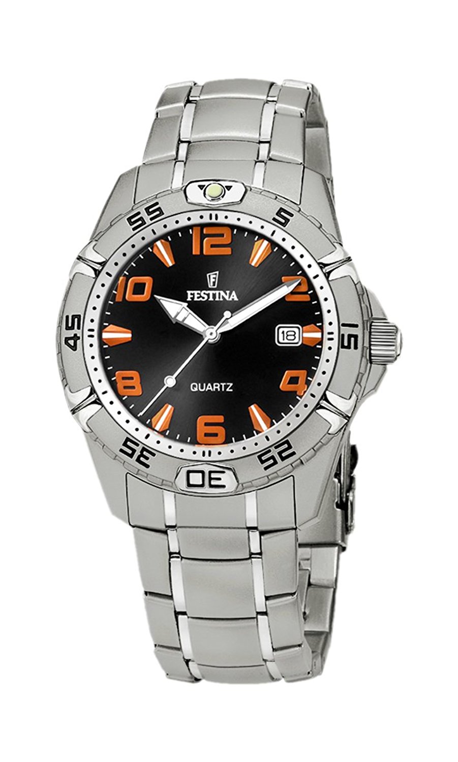 Festina Watches : F16170/A Black Dial Luminous Measures Seconds Men Watch