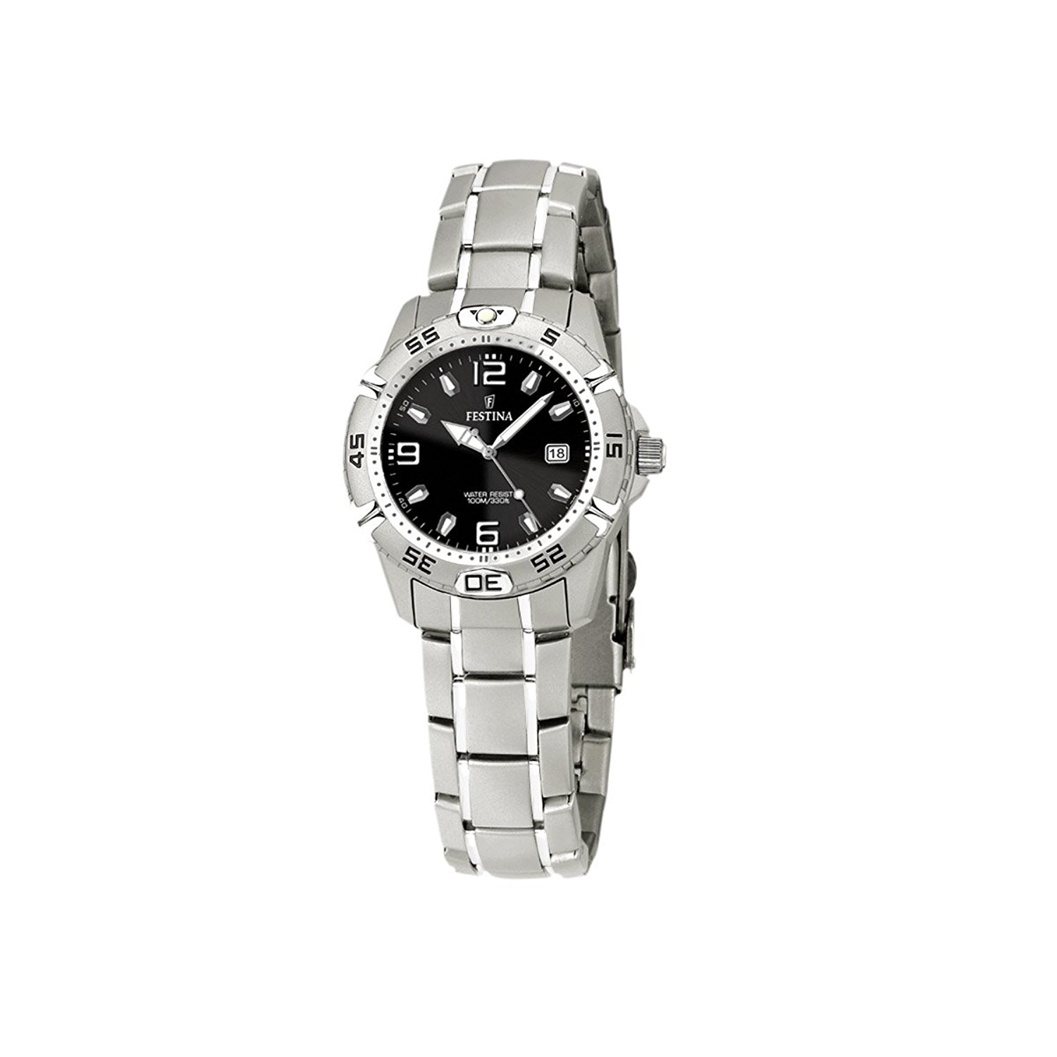 Festina Watches : F16172/7 Quartz Analog Date Stainless Steel Women Watch