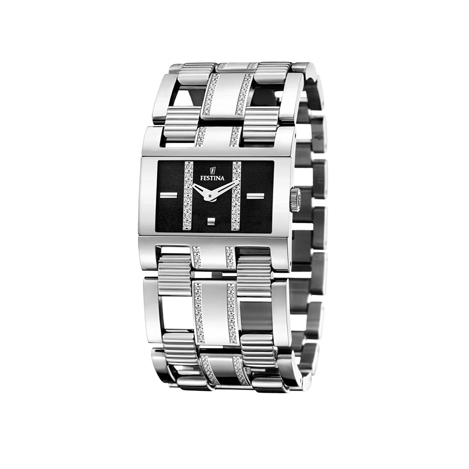 Festina Watches : F16329/3 Black Dial Stainless Steel Women Watch