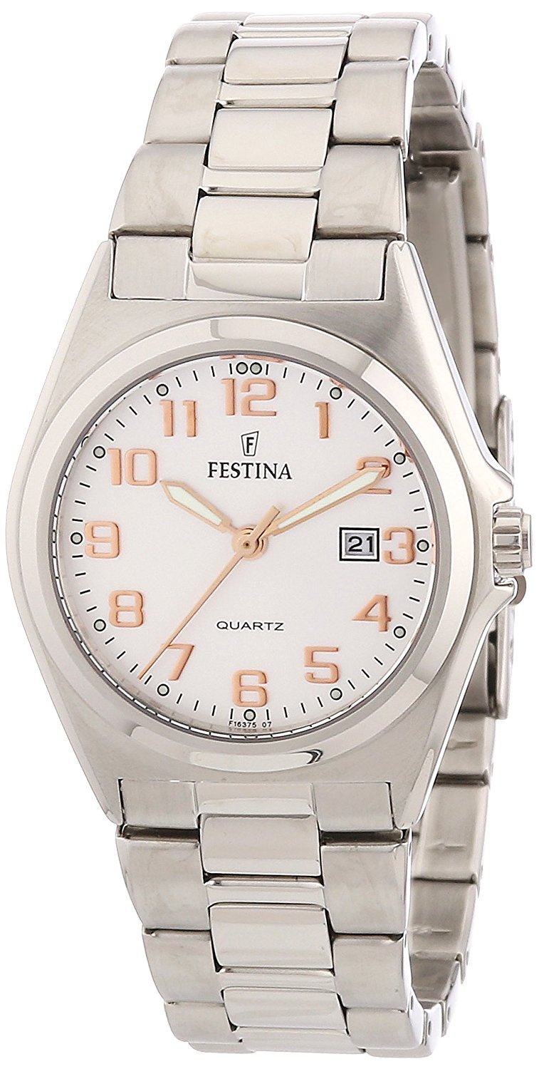 Festina Watches : F16375/7 White Dial Stainless Steel Women Watch