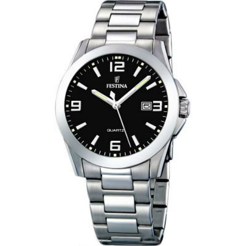 Festina Watches : F16376/4 Quartz Date Stainless Steel Men Watch