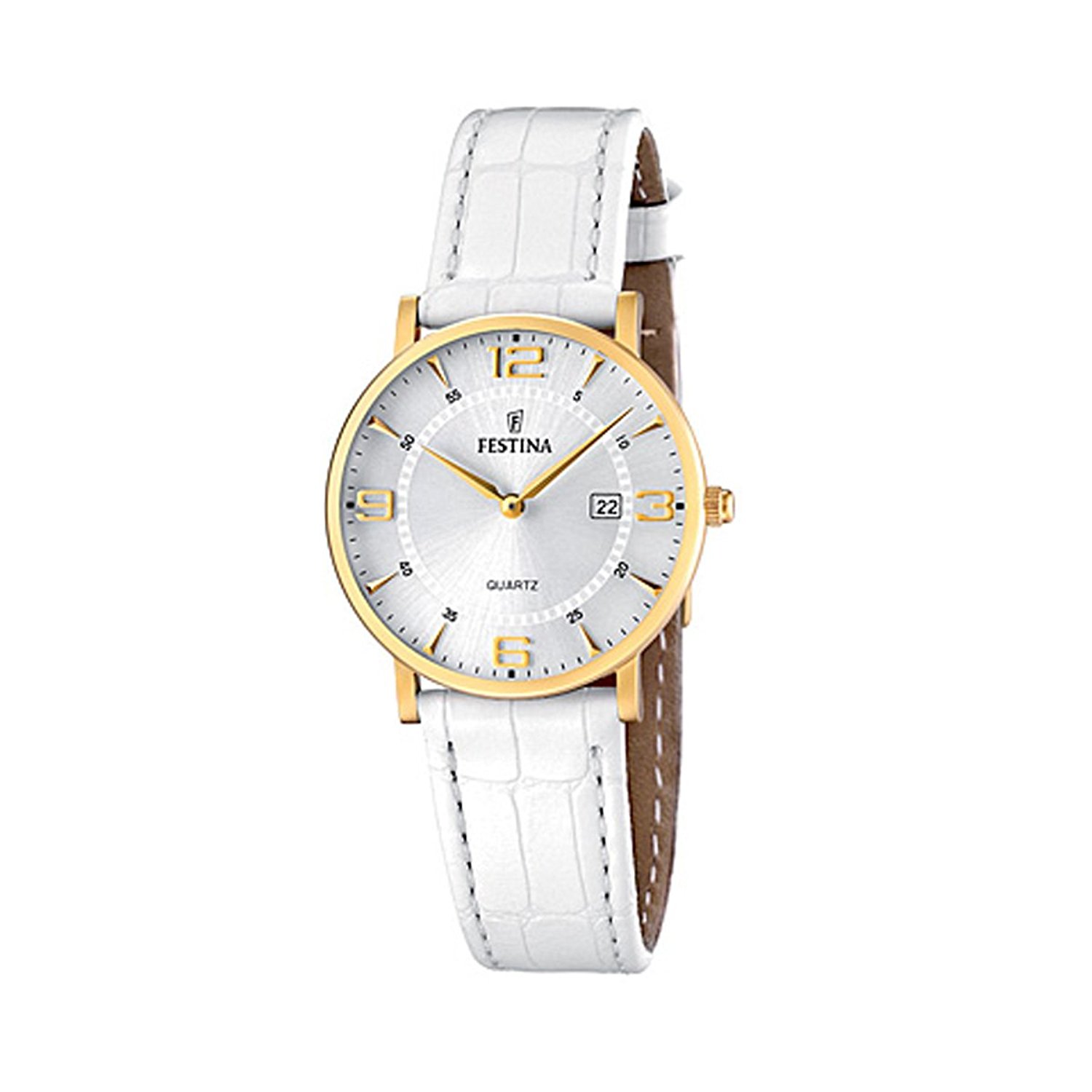 Festina Watches : F16479/3 White Dial Leather Women Watch