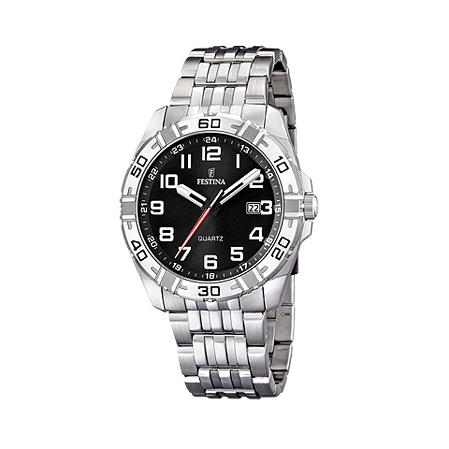 Festina Watches : F16495/2 Black Dial Stainless Steel Band Men Watch