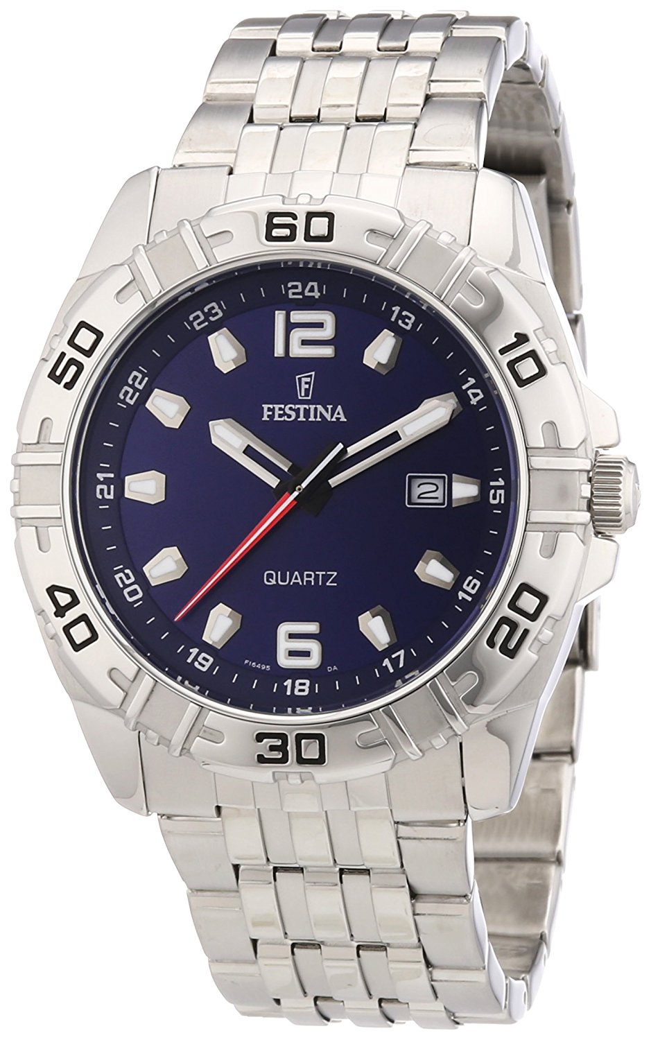 Fake AAA Festina Watches : F16495/A Blue Dial Stainless Steel Men Watch Watch