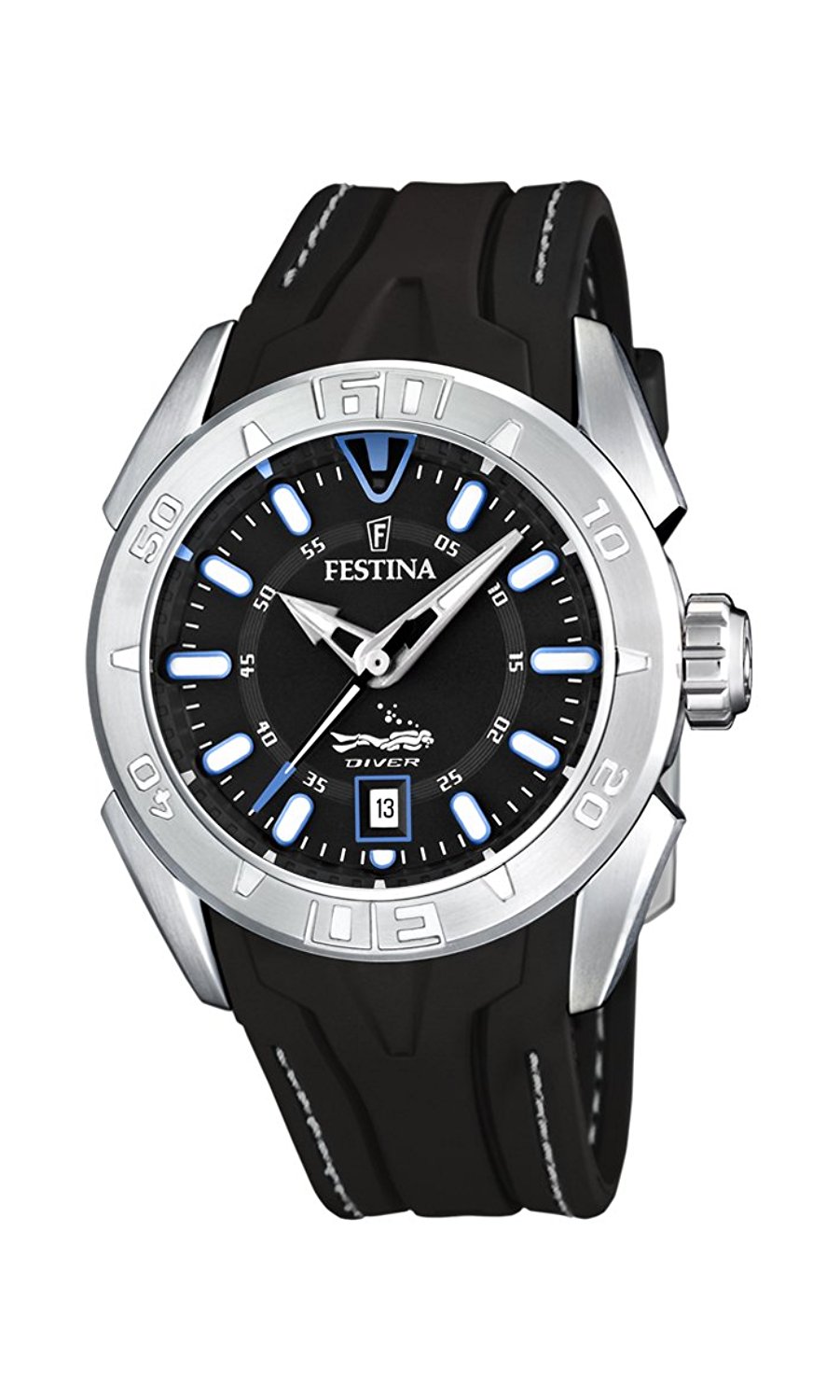 Festina Watches : F16505/A Black Dial Stainless Steel Men Watch