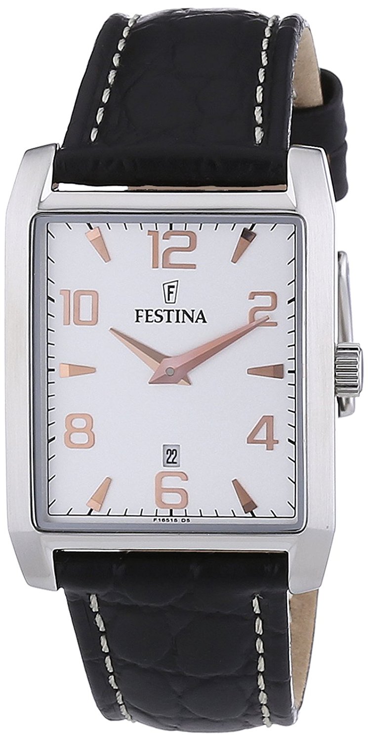 Festina Watches : F16515/6 White Dial Leather Women Watch