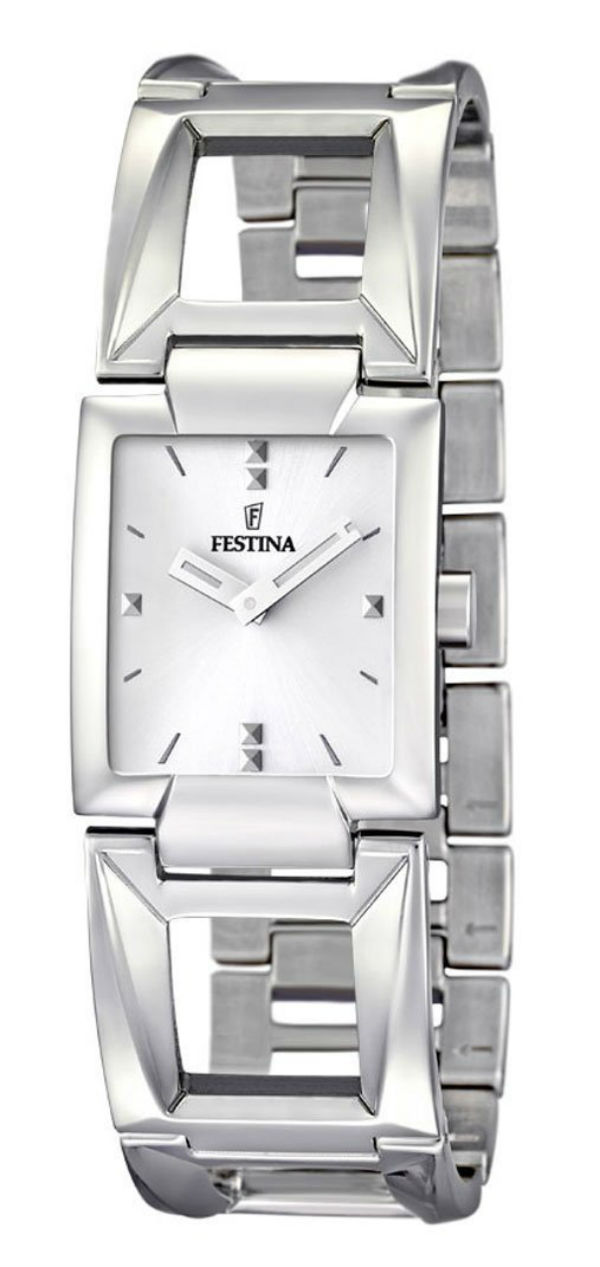 Festina Watches : F16554/1 Quartz Analog Silver Dial Stainless Steel Women Watch