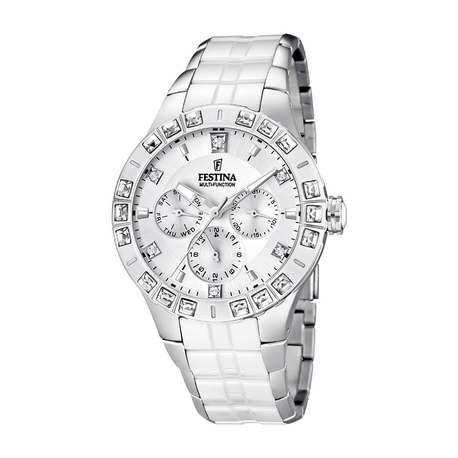 Festina Watches : F16558/1 White Dial Stainless Steel Women Watch