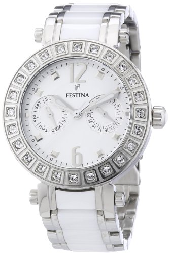 Festina Watches : F16587/1 Quartz White Whith Swarovski Crystal Women Watch