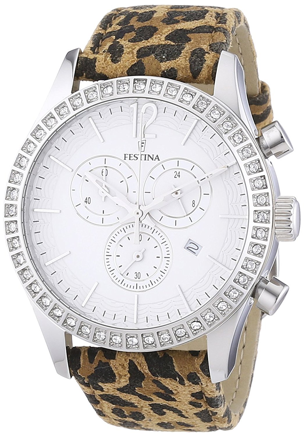 Festina Watches : F16590/5 White Dial Stopwatch Women Watch