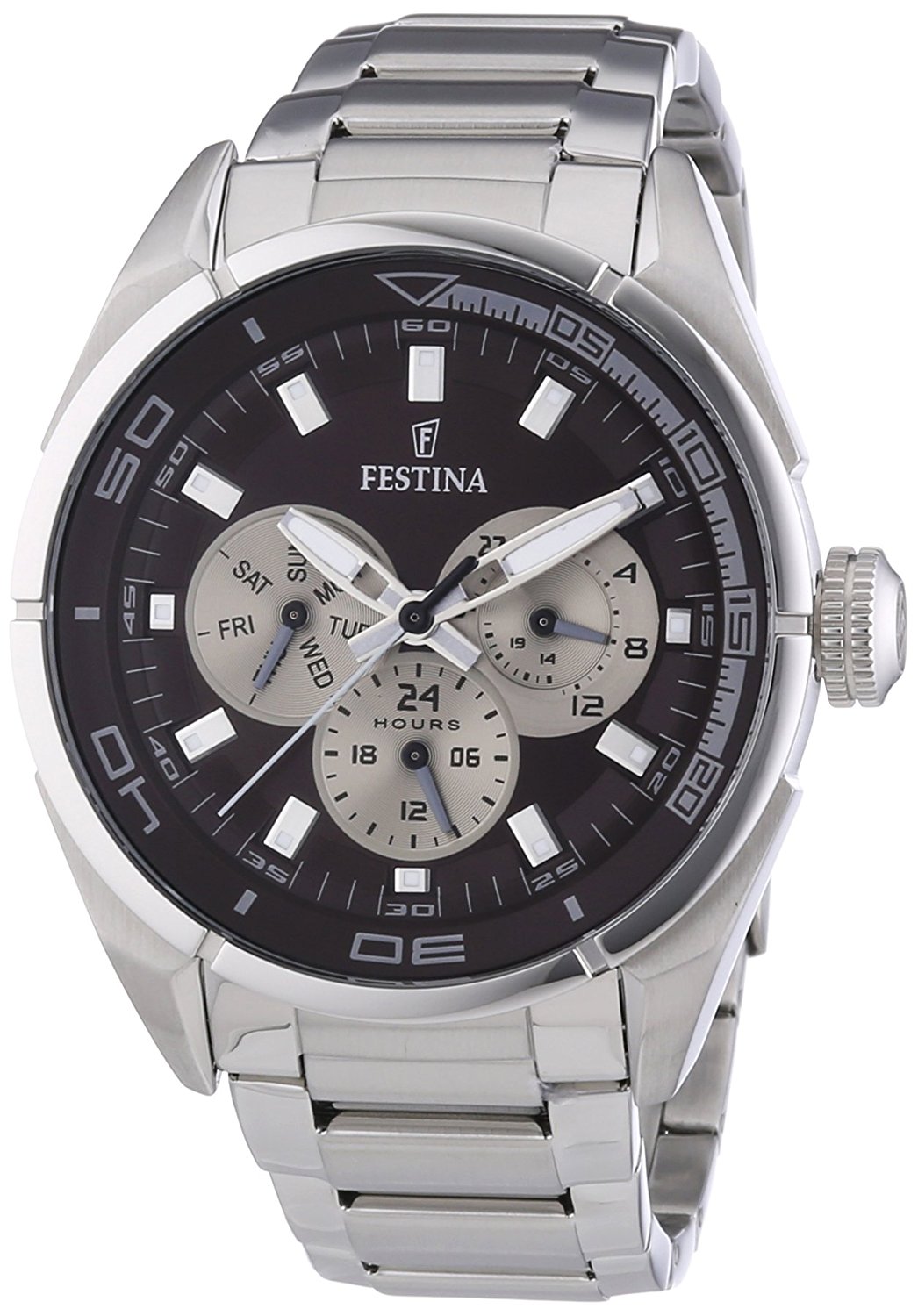 Festina Watches : F16608/7 Brown Dial Stop_watch Men Watch